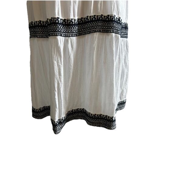Boho Dress White Layered Tiered Coverup Beachy Resort Cruise Festival Fairy L-XL - Picture 7 of 9